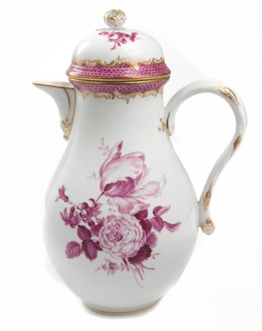 Cafetera V 1,15 l, Bouquet. Manera antigua, mosaico de escamas, purpura