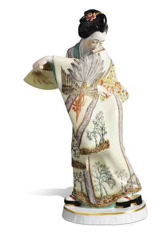 Japonesa con abanico,  22  figurita