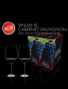 paquete regalo de copas riedel value packs vinum xl - cabernet sauvignon
