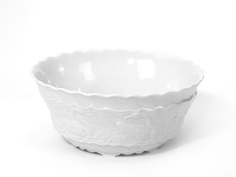 Plato para ensalada blanco, forma Cisne, d 18 cm
